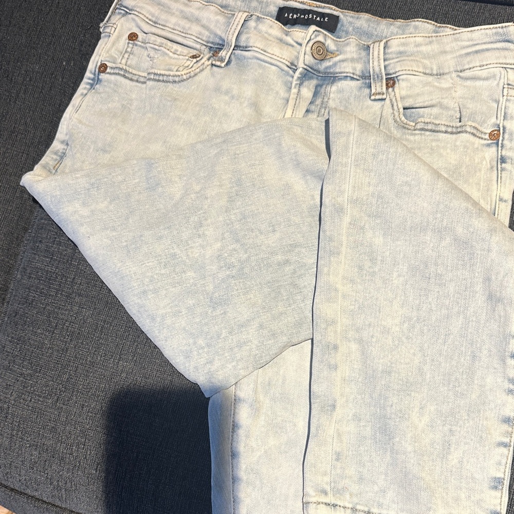 Aeropostale Women's Washed Denim Skinny Jeans